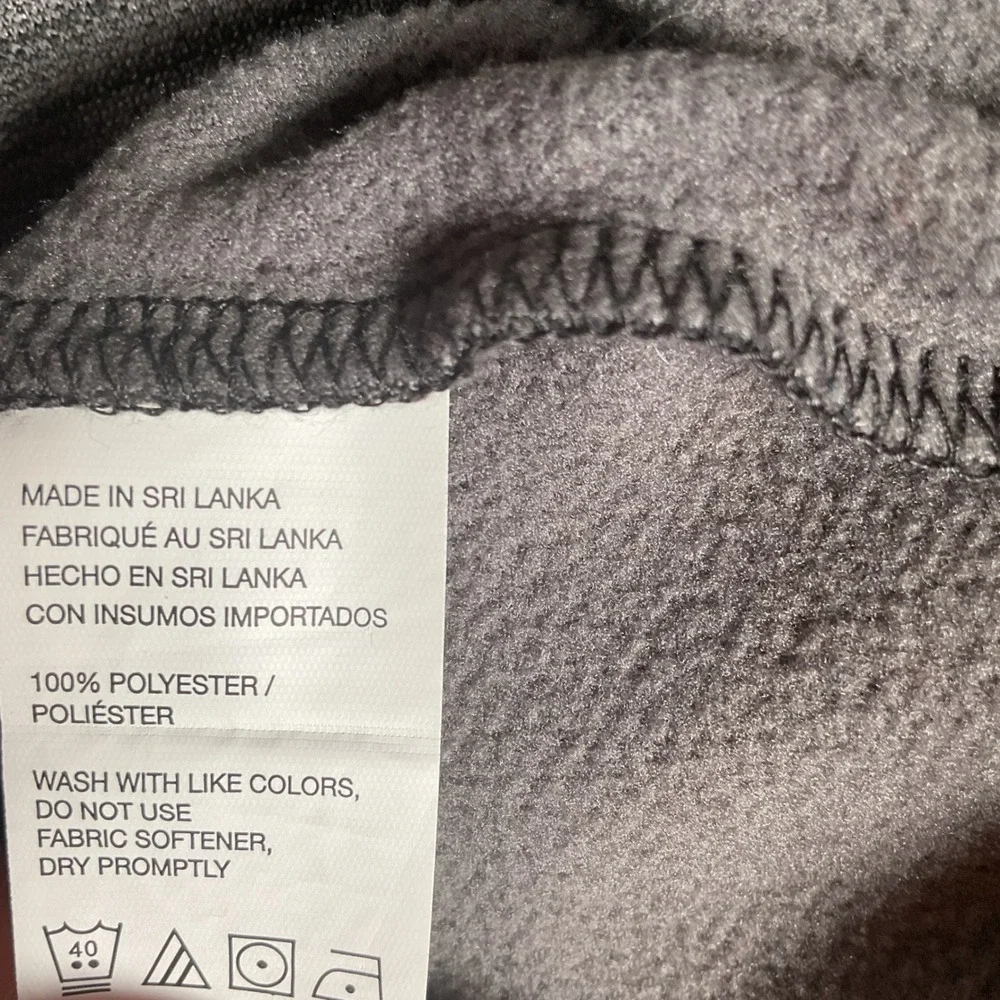 IZOD Golf Pullover Mens Large Grey Black Quarter Zip Ribbed Sleeve Stretch Top